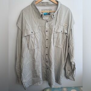 Magellan Men's Gray Long Sleeve Button Down